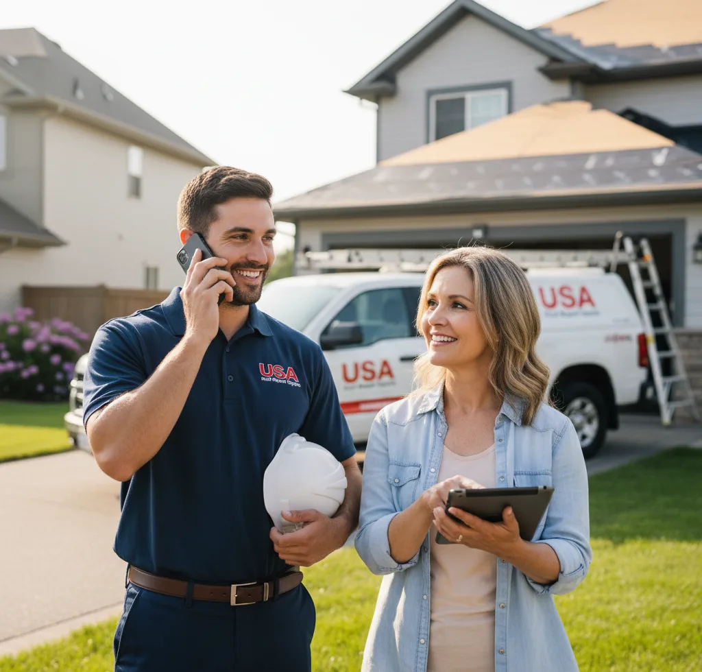 USA Roof Repair Experts customer support in Larimore